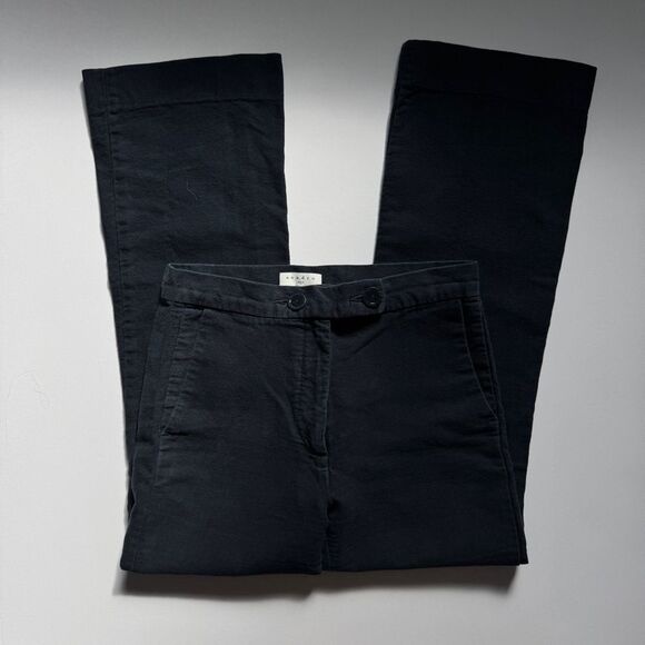 Sandro Elegant Dark Navy Cropped Trousers Size 34 - Picture 1 of 9